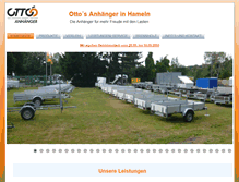 Tablet Screenshot of ottos-anhaenger-hameln.de
